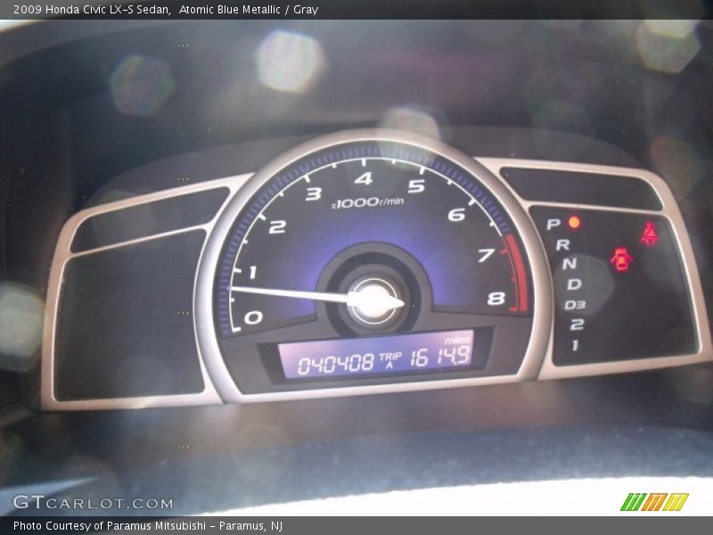 Atomic Blue Metallic / Gray 2009 Honda Civic LX-S Sedan