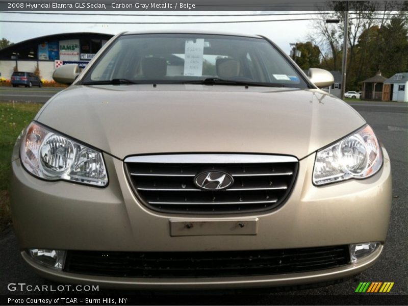 Carbon Gray Metallic / Beige 2008 Hyundai Elantra GLS Sedan