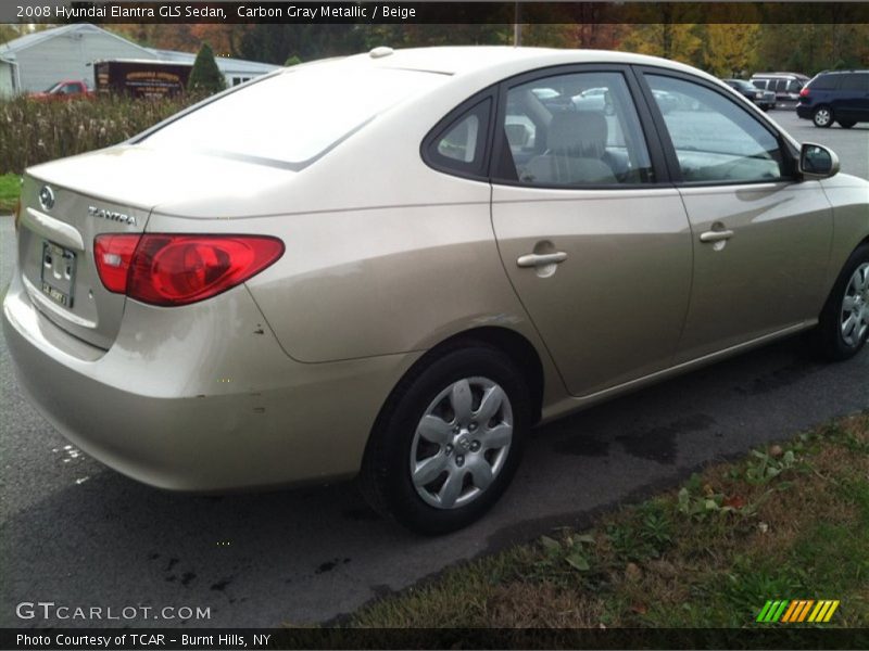 Carbon Gray Metallic / Beige 2008 Hyundai Elantra GLS Sedan