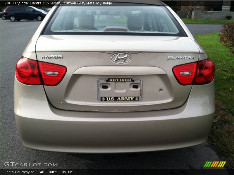 Carbon Gray Metallic / Beige 2008 Hyundai Elantra GLS Sedan
