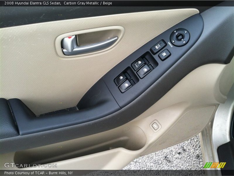 Carbon Gray Metallic / Beige 2008 Hyundai Elantra GLS Sedan