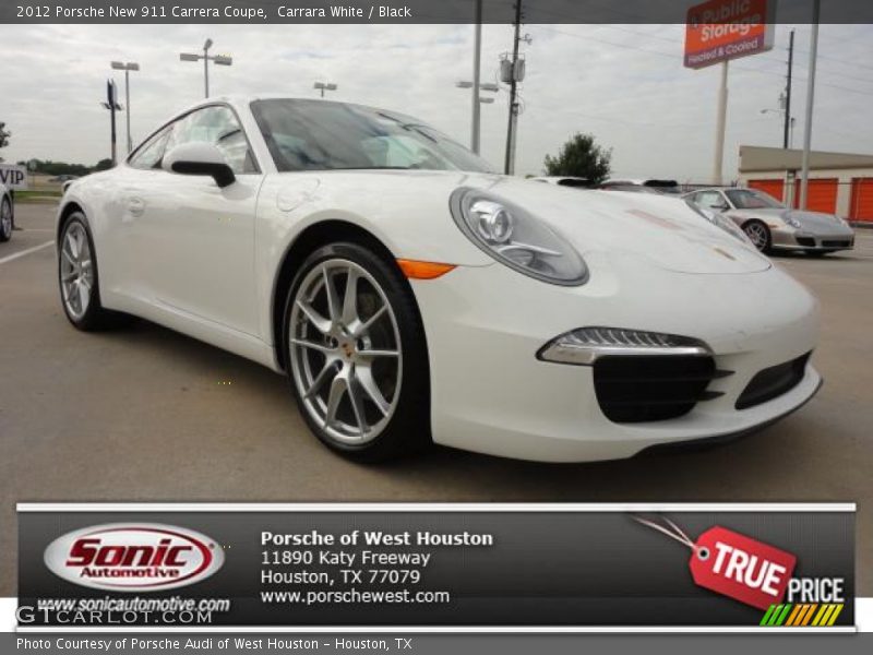 Carrara White / Black 2012 Porsche New 911 Carrera Coupe