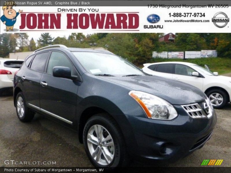 Graphite Blue / Black 2013 Nissan Rogue SV AWD