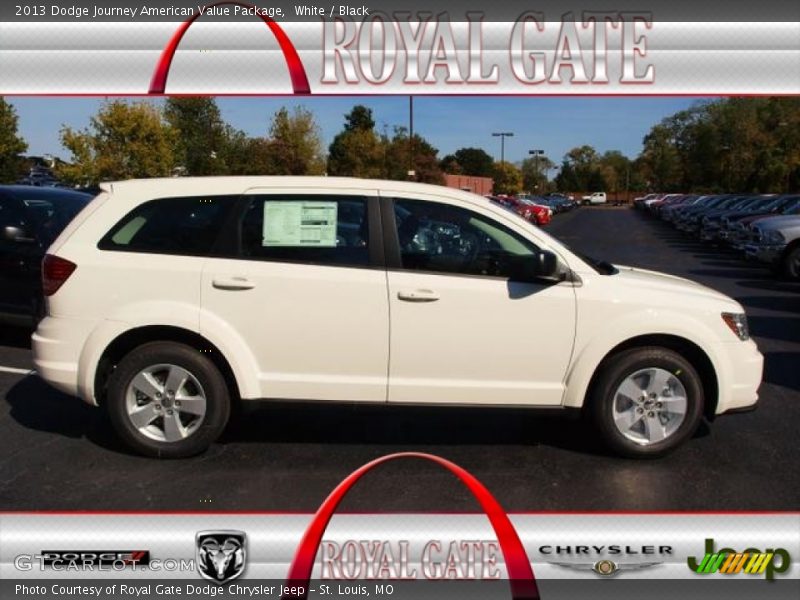 White / Black 2013 Dodge Journey American Value Package