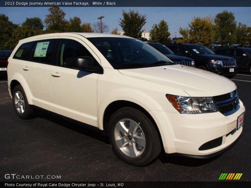 White / Black 2013 Dodge Journey American Value Package