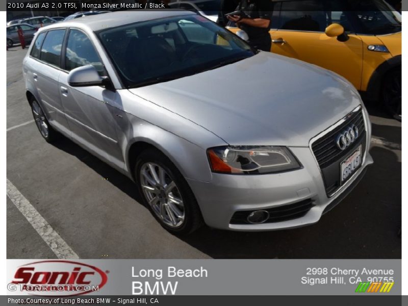 Monza Silver Metallic / Black 2010 Audi A3 2.0 TFSI