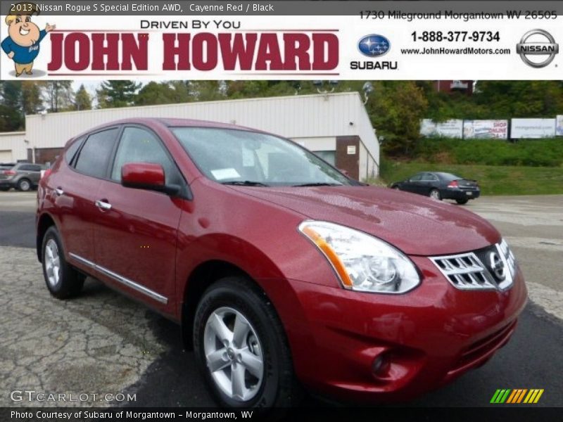 Cayenne Red / Black 2013 Nissan Rogue S Special Edition AWD