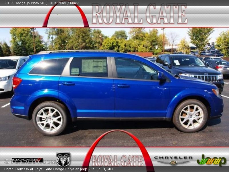 Blue Pearl / Black 2012 Dodge Journey SXT