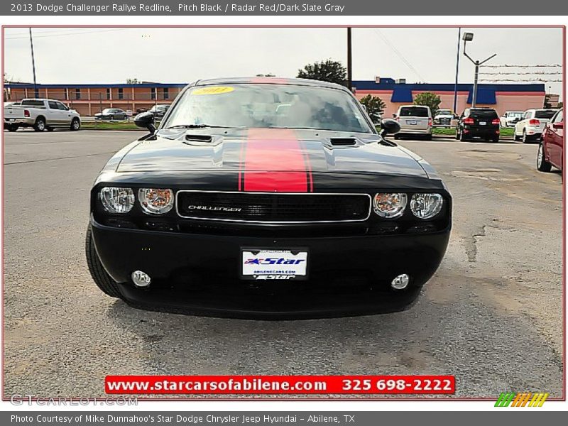 Pitch Black / Radar Red/Dark Slate Gray 2013 Dodge Challenger Rallye Redline