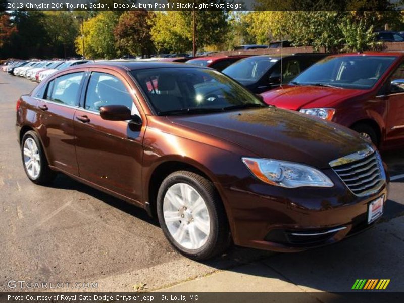 Deep Auburn Pearl / Black/Light Frost Beige 2013 Chrysler 200 Touring Sedan