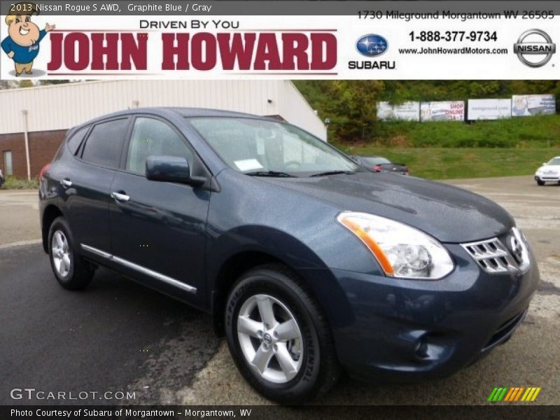 Graphite Blue / Gray 2013 Nissan Rogue S AWD