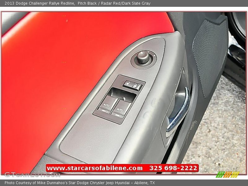 Pitch Black / Radar Red/Dark Slate Gray 2013 Dodge Challenger Rallye Redline