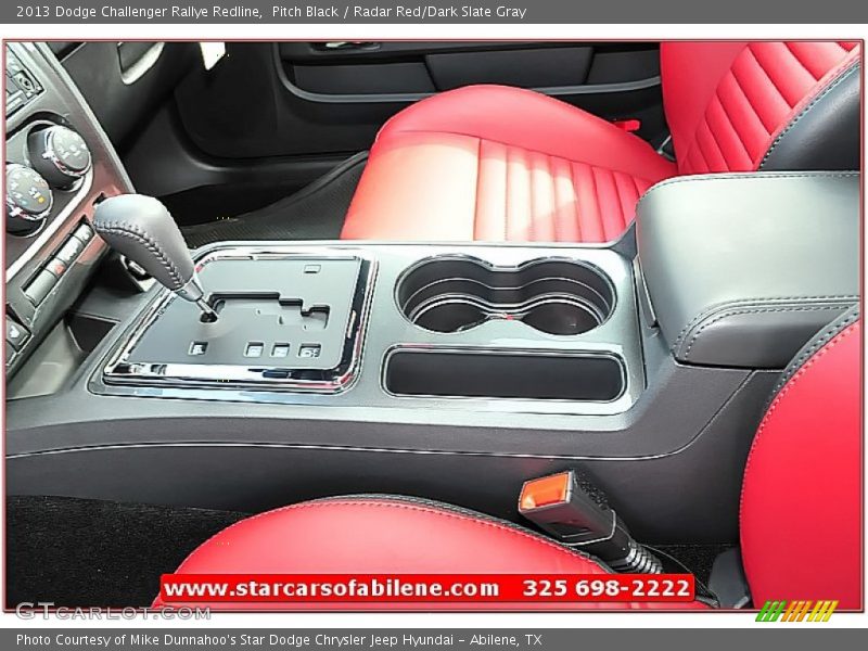 Pitch Black / Radar Red/Dark Slate Gray 2013 Dodge Challenger Rallye Redline