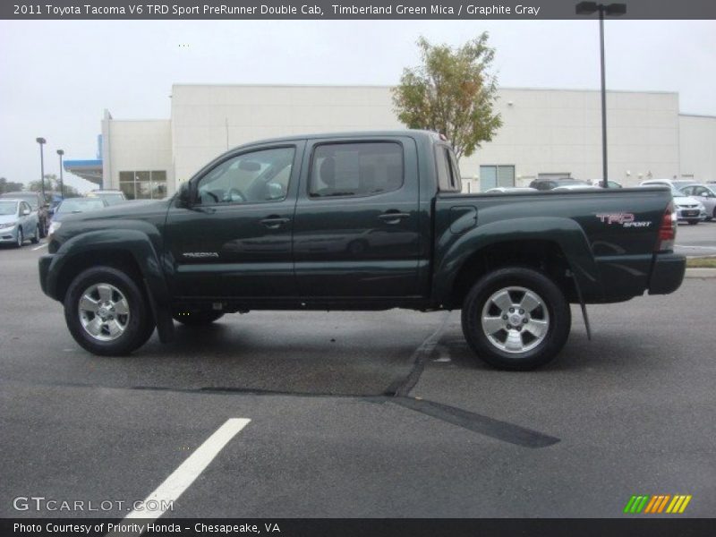 Timberland Green Mica / Graphite Gray 2011 Toyota Tacoma V6 TRD Sport PreRunner Double Cab