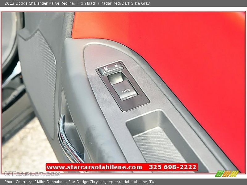 Pitch Black / Radar Red/Dark Slate Gray 2013 Dodge Challenger Rallye Redline