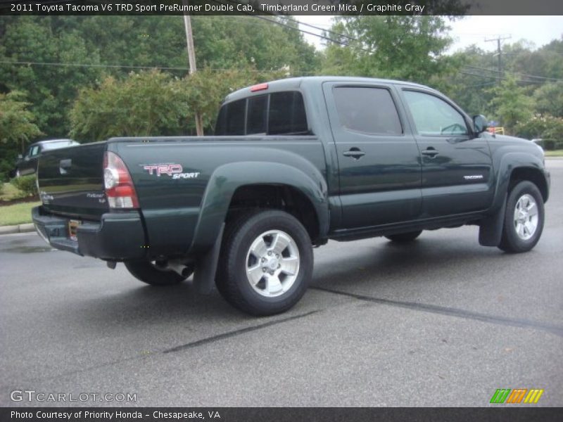 Timberland Green Mica / Graphite Gray 2011 Toyota Tacoma V6 TRD Sport PreRunner Double Cab