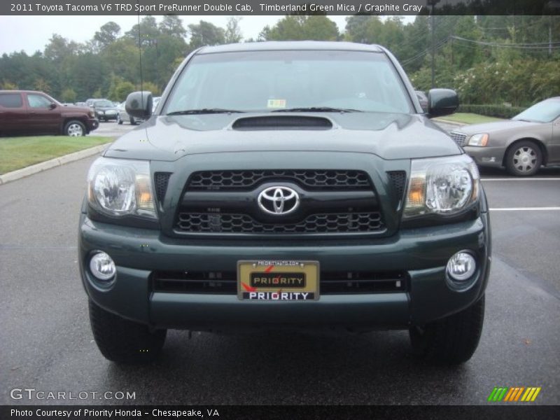 Timberland Green Mica / Graphite Gray 2011 Toyota Tacoma V6 TRD Sport PreRunner Double Cab