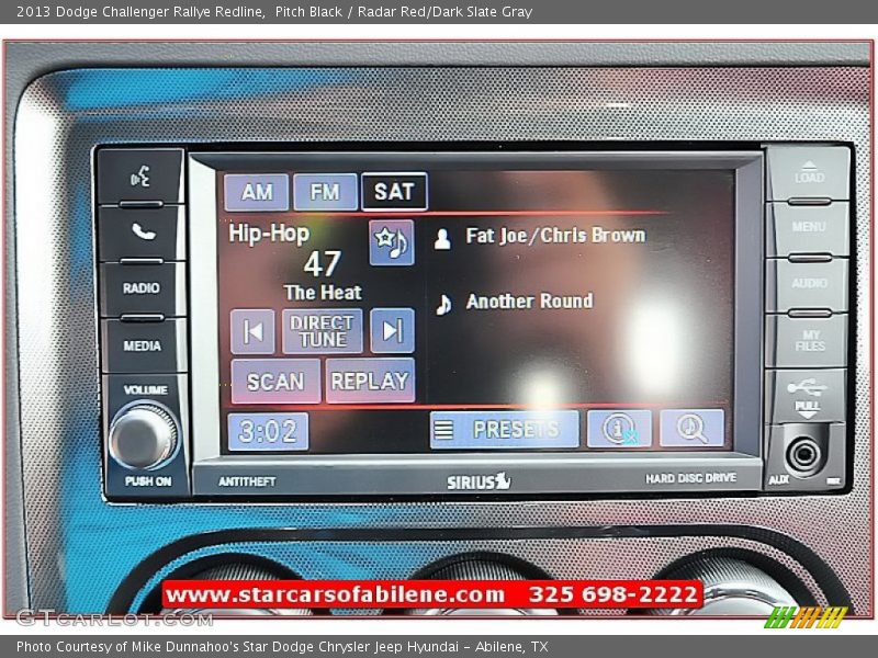 Pitch Black / Radar Red/Dark Slate Gray 2013 Dodge Challenger Rallye Redline