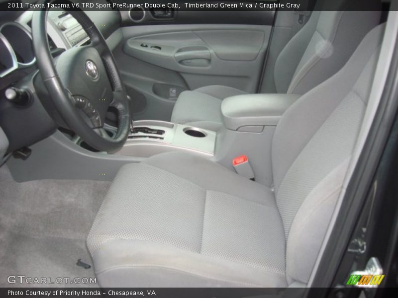 Timberland Green Mica / Graphite Gray 2011 Toyota Tacoma V6 TRD Sport PreRunner Double Cab