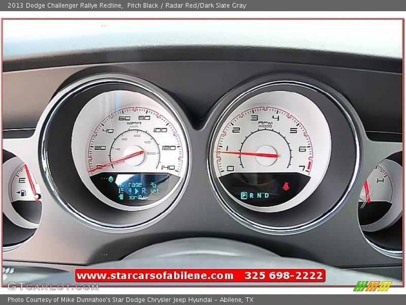 Pitch Black / Radar Red/Dark Slate Gray 2013 Dodge Challenger Rallye Redline