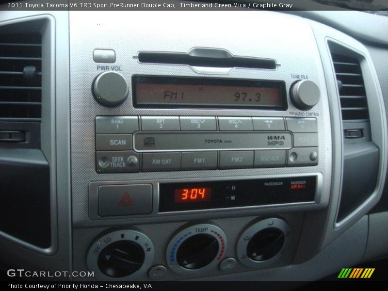 Timberland Green Mica / Graphite Gray 2011 Toyota Tacoma V6 TRD Sport PreRunner Double Cab