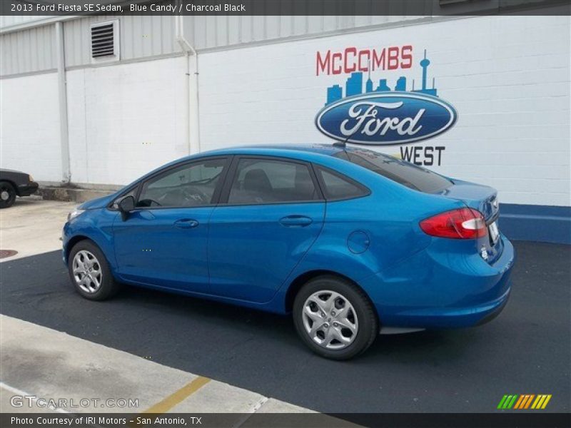 Blue Candy / Charcoal Black 2013 Ford Fiesta SE Sedan