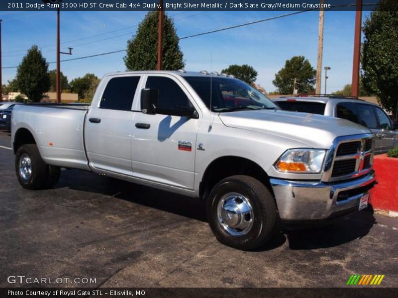Bright Silver Metallic / Dark Slate Gray/Medium Graystone 2011 Dodge Ram 3500 HD ST Crew Cab 4x4 Dually