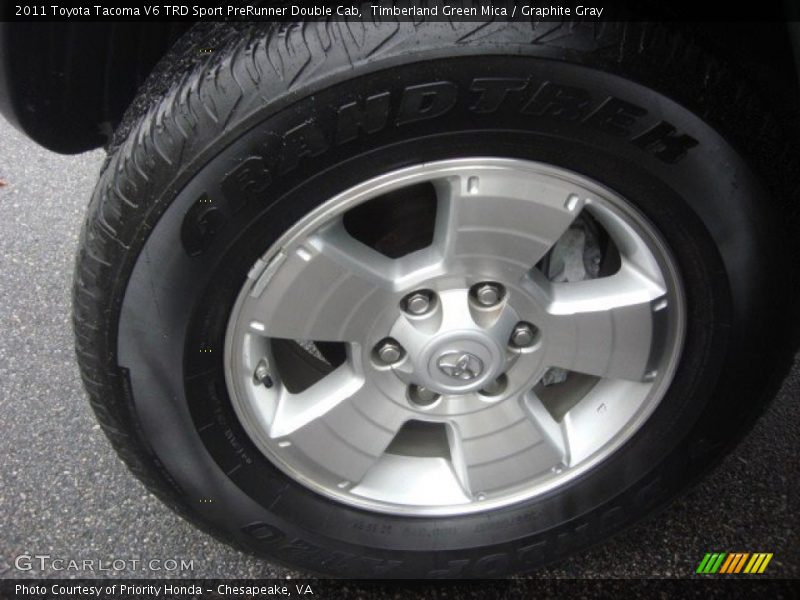 Timberland Green Mica / Graphite Gray 2011 Toyota Tacoma V6 TRD Sport PreRunner Double Cab
