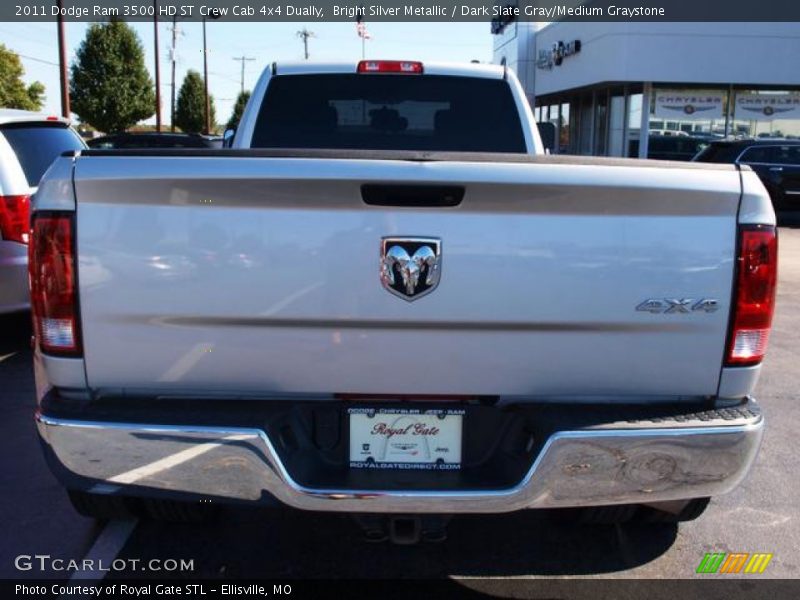 Bright Silver Metallic / Dark Slate Gray/Medium Graystone 2011 Dodge Ram 3500 HD ST Crew Cab 4x4 Dually