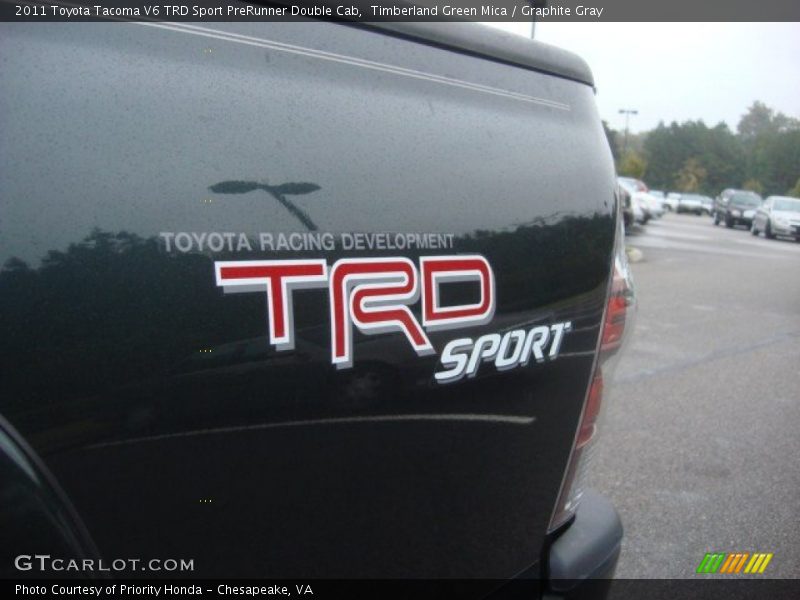 Timberland Green Mica / Graphite Gray 2011 Toyota Tacoma V6 TRD Sport PreRunner Double Cab