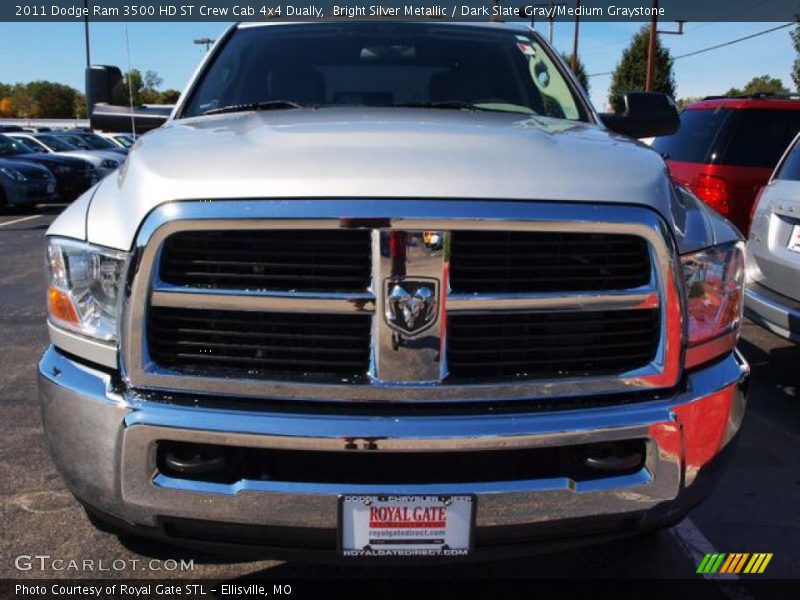 Bright Silver Metallic / Dark Slate Gray/Medium Graystone 2011 Dodge Ram 3500 HD ST Crew Cab 4x4 Dually
