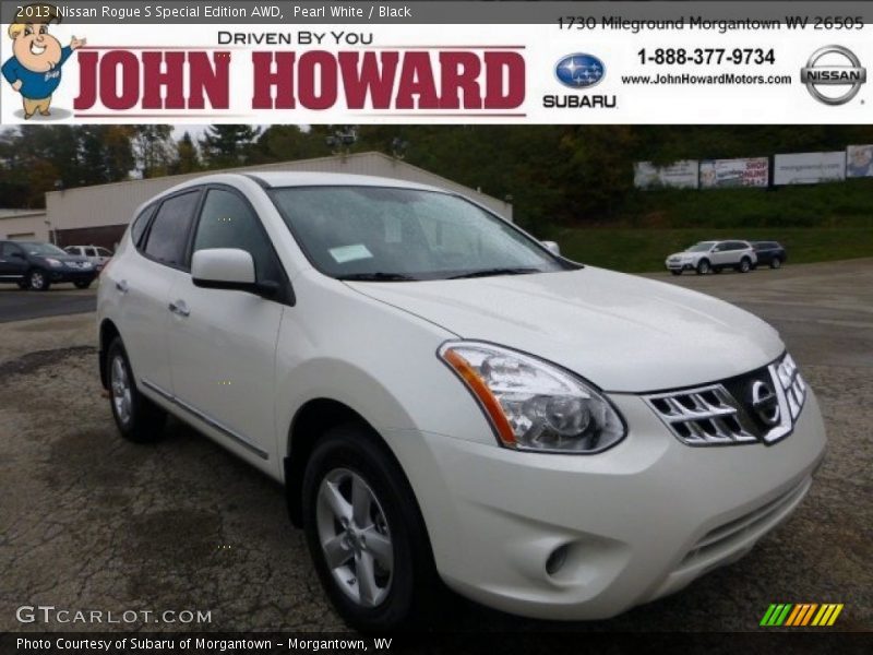 Pearl White / Black 2013 Nissan Rogue S Special Edition AWD