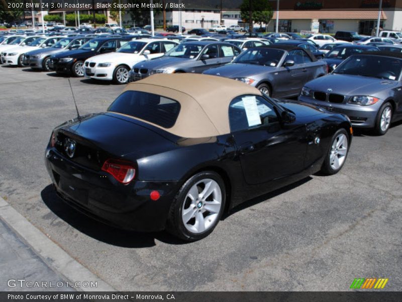 Black Sapphire Metallic / Black 2007 BMW Z4 3.0i Roadster