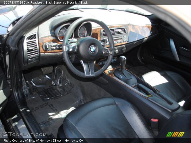 Black Sapphire Metallic / Black 2007 BMW Z4 3.0i Roadster