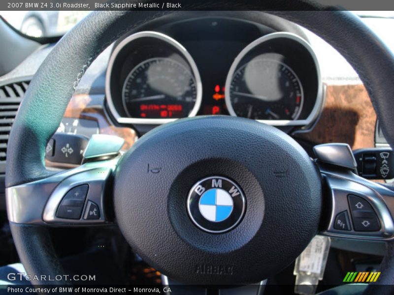 Black Sapphire Metallic / Black 2007 BMW Z4 3.0i Roadster