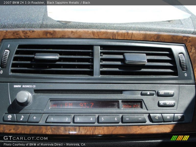 Black Sapphire Metallic / Black 2007 BMW Z4 3.0i Roadster