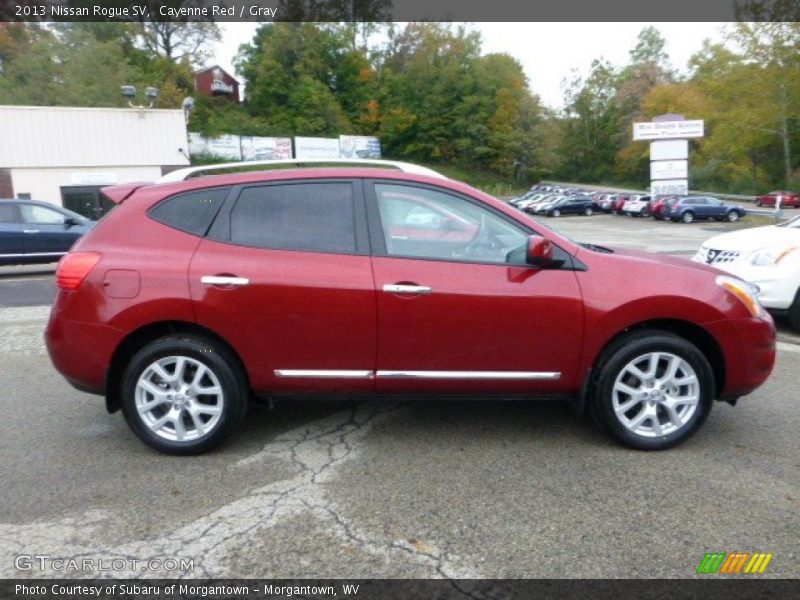 Cayenne Red / Gray 2013 Nissan Rogue SV