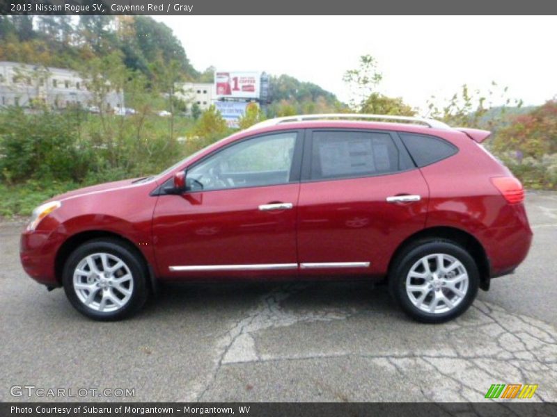 Cayenne Red / Gray 2013 Nissan Rogue SV