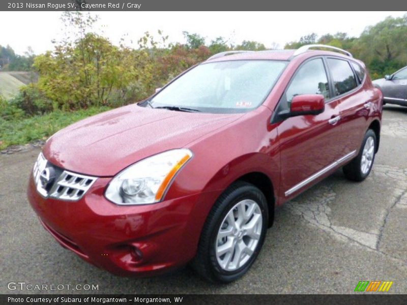 Cayenne Red / Gray 2013 Nissan Rogue SV