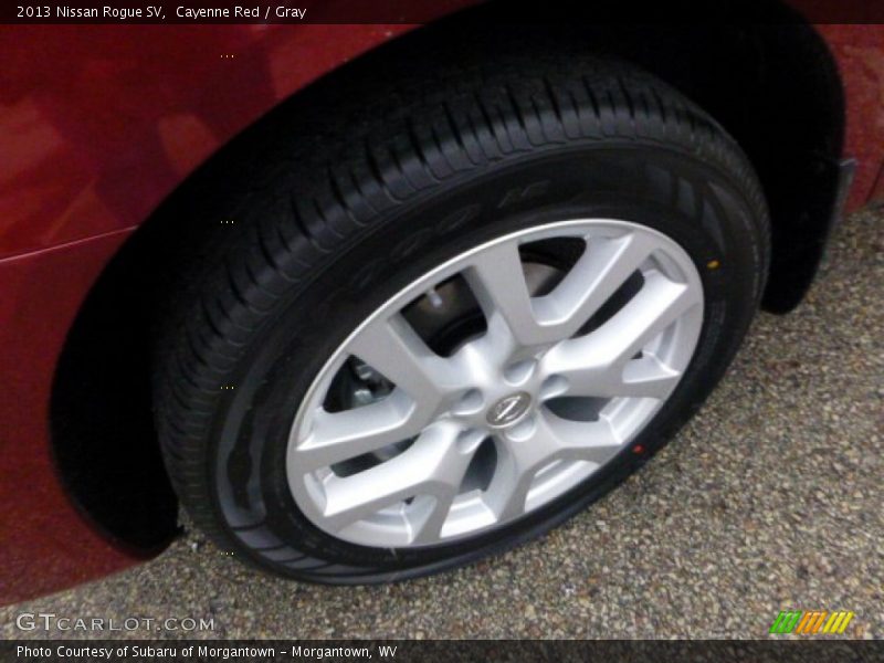 Cayenne Red / Gray 2013 Nissan Rogue SV