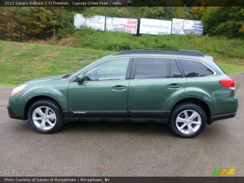 Cypress Green Pearl / Ivory 2013 Subaru Outback 2.5i Premium