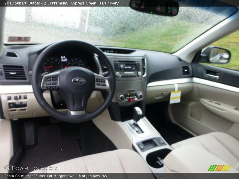 Cypress Green Pearl / Ivory 2013 Subaru Outback 2.5i Premium