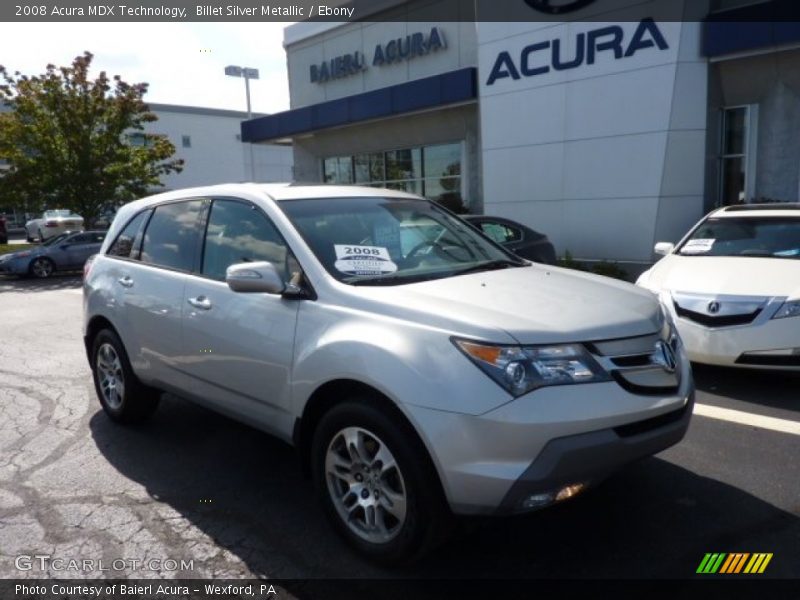 Billet Silver Metallic / Ebony 2008 Acura MDX Technology