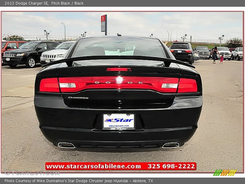 Pitch Black / Black 2013 Dodge Charger SE