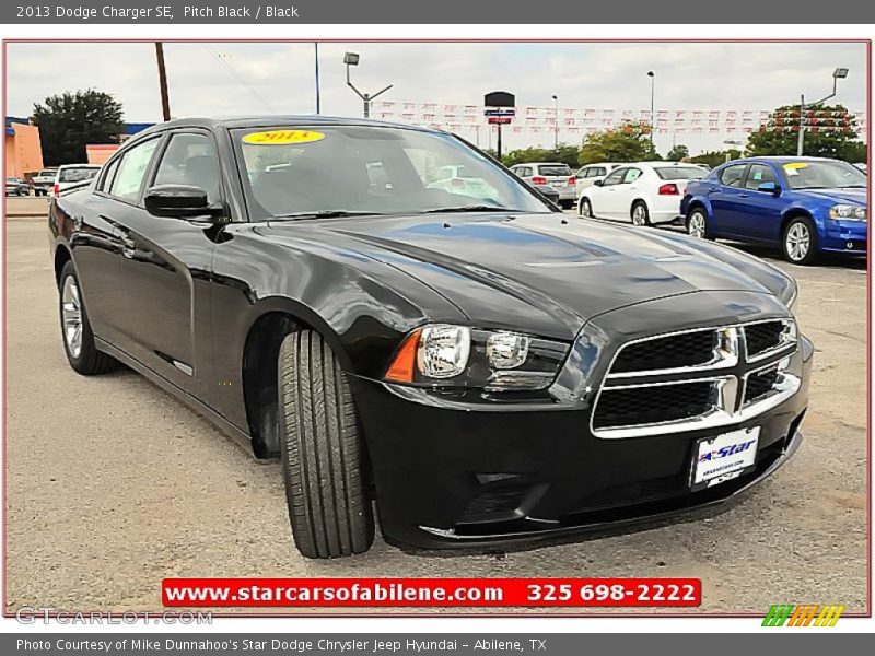 Pitch Black / Black 2013 Dodge Charger SE