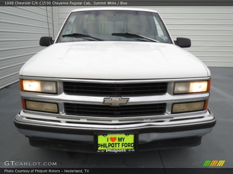 Summit White / Blue 1998 Chevrolet C/K C1500 Cheyenne Regular Cab