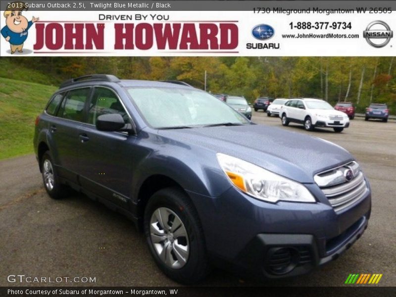 Twilight Blue Metallic / Black 2013 Subaru Outback 2.5i