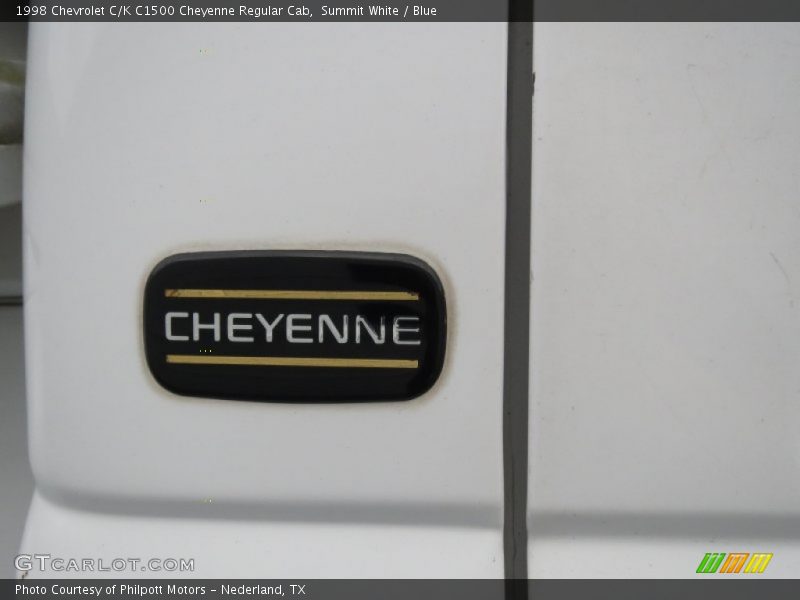 Summit White / Blue 1998 Chevrolet C/K C1500 Cheyenne Regular Cab