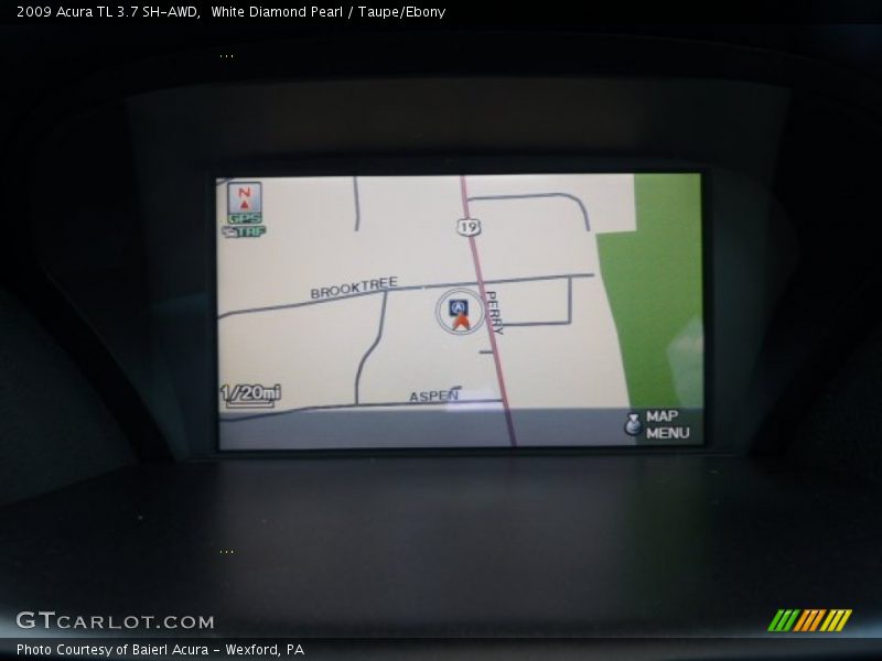 White Diamond Pearl / Taupe/Ebony 2009 Acura TL 3.7 SH-AWD