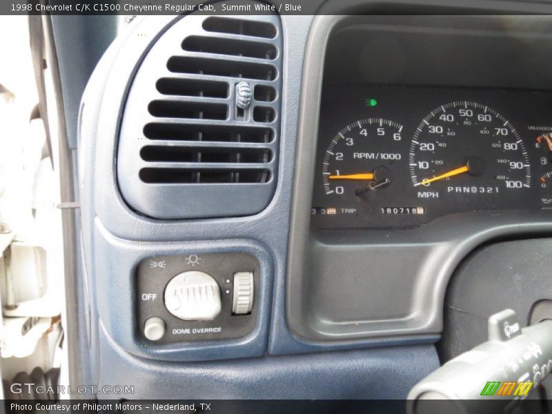 Summit White / Blue 1998 Chevrolet C/K C1500 Cheyenne Regular Cab